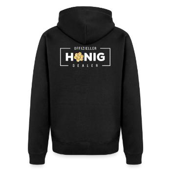 Offizieller Honig Dealer Bienenzüchter Imker Biene - Unisex Premium Bio Zip Hoodie - Schwarz - Hinten - Nico (187cm)