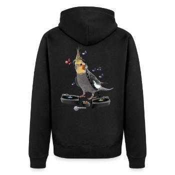 cacatoès nymphe - Veste à capuche bio Premium Unisexe - noir - Dos - Nico (187cm)