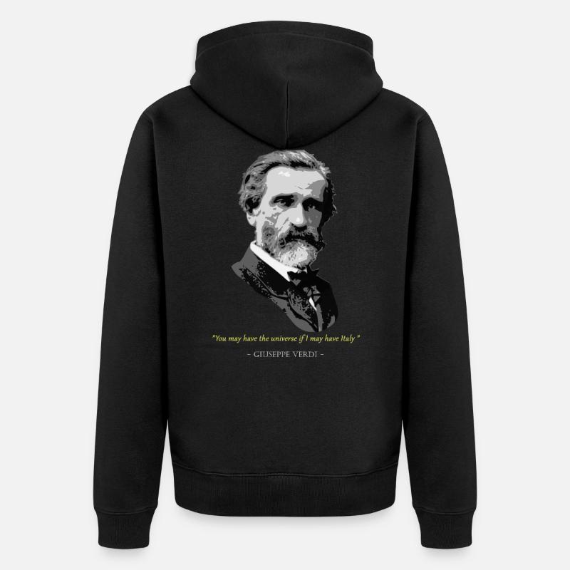 Citation Giuseppe Verdi - Veste à capuche bio Premium Unisexe - noir