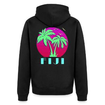 Fidji - Veste à capuche bio Premium Unisexe - noir - Dos - Nico (187cm)