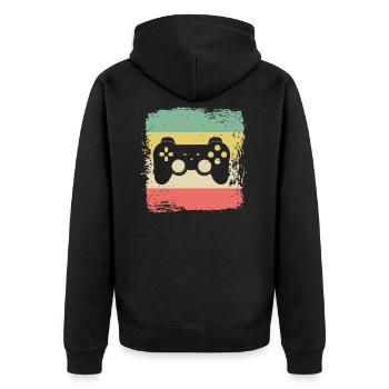 Cadeau de console de jeu rétro Gaming - Veste à capuche bio Premium Unisexe - noir - Dos - Nico (187cm)