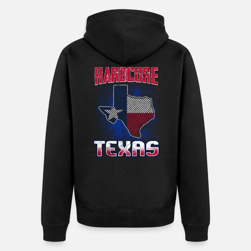 Texas - Unisex Premium Bio Zip Hoodie - Schwarz