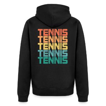 Cadeau de sport de joueur de tennis rétro tennis - Veste à capuche bio Premium Unisexe - noir - Dos - Nico (187cm)