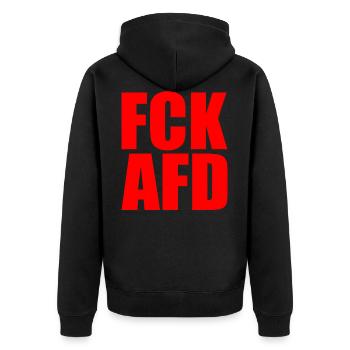 Fck afd - Veste à capuche bio Premium Unisexe - noir - Dos - Nico (187cm)