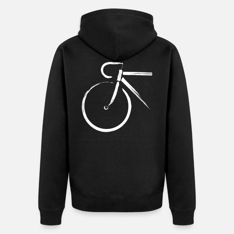 Vélo de course Triathlon Vélo - Veste à capuche bio Premium Unisexe - noir