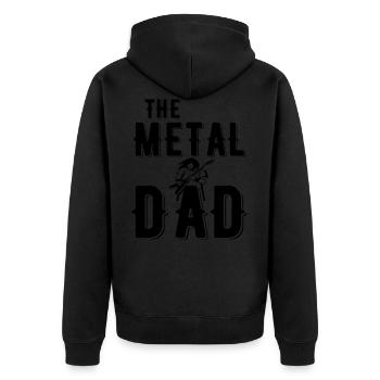 The Metal Dad - Heavy Metal Guitare Hard Rock - Veste à capuche bio Premium Unisexe - noir - Dos - Nico (187cm)