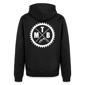 Mountain bike MTB - Veste à capuche bio Premium Unisexe - noir - Dos - Nico (187cm)