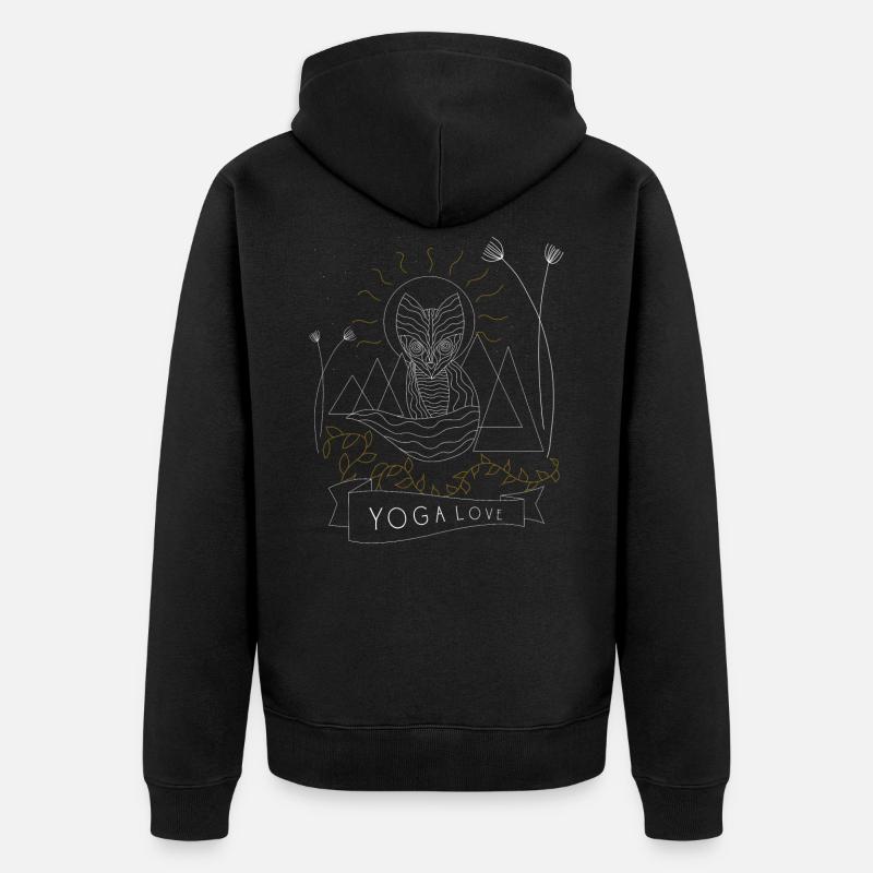 Fuchs Yoga retro - Veste à capuche bio Premium Unisexe - noir