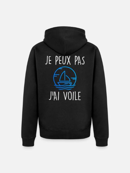 Je peux pas j'ai voile - Veste à capuche bio Premium Unisexe - noir