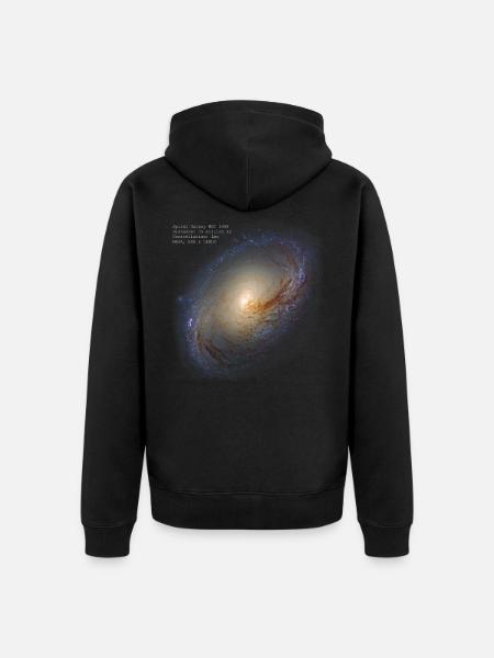 Spiral Galaxy NGC 3368 - Unisex Premium Bio Zip Hoodie - Schwarz