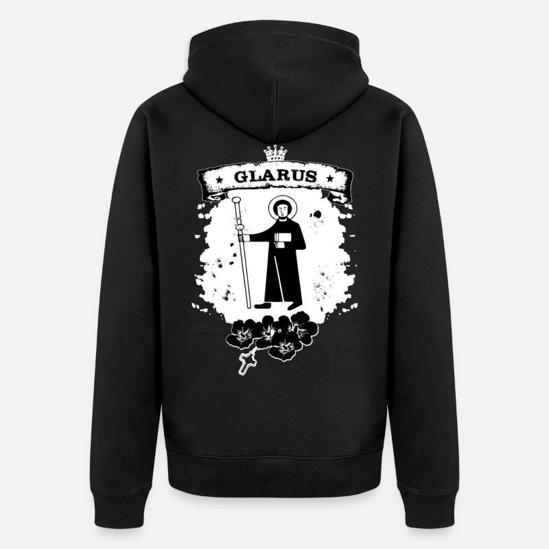 Glarus - Unisex Premium Bio Zip Hoodie - Schwarz
