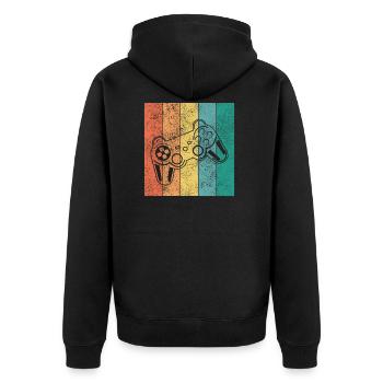 Gamer Gaming Jeu de jeu console cadeau rétro - Veste à capuche bio Premium Unisexe - noir - Dos - Nico (187cm)