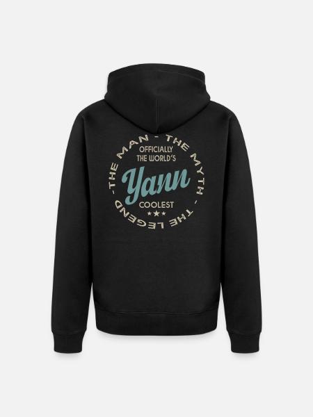 man name - Unisex Premium Organic Zip Hoodie - black