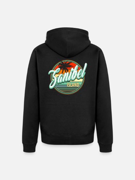 Summer Beach Holiday - Sanibel Island - Unisex Premium Organic Zip Hoodie - black