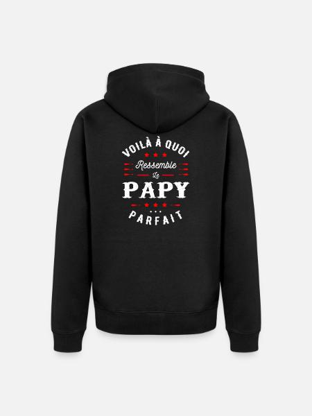 PAPY PARFAIT - Veste à capuche bio Premium Unisexe - noir
