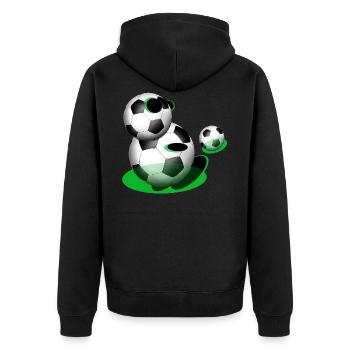 Footballeurs Footballeurs - Veste à capuche bio Premium Unisexe - noir - Dos - Nico (187cm)