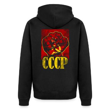 communisme - Veste à capuche bio Premium Unisexe - noir - Dos - Nico (187cm)