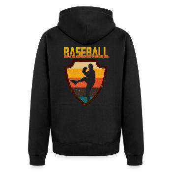 Base-ball - Veste à capuche bio Premium Unisexe - noir - Dos - Nico (187cm)