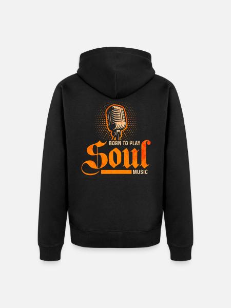 Soul Music - Unisex Premium Organic Zip Hoodie - black