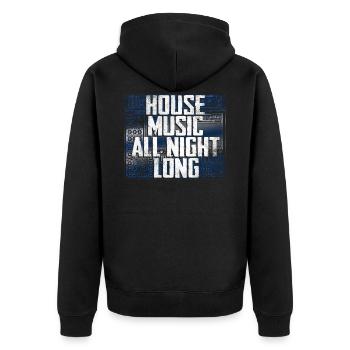 Musique House - Veste à capuche bio Premium Unisexe - noir - Dos - Nico (187cm)
