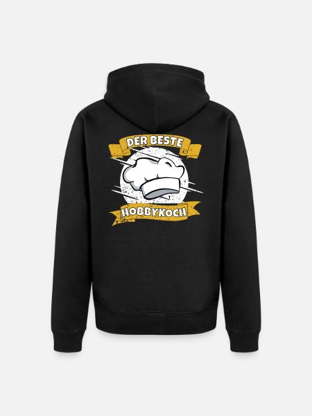 Der Beste Hobbykoch - Unisex Premium Bio Zip Hoodie - Schwarz
