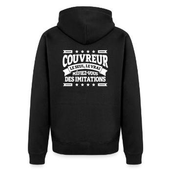 COUVREUR LE SEUL LE VRAI - Veste à capuche bio Premium Unisexe - noir - Dos - Nico (187cm)