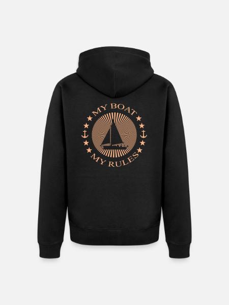 Segeln - Unisex Premium Bio Zip Hoodie - Schwarz