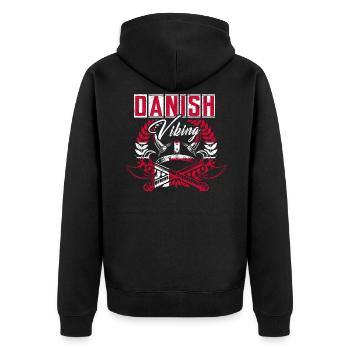 Viking danois - Veste à capuche bio Premium Unisexe - noir - Dos - Nico (187cm)