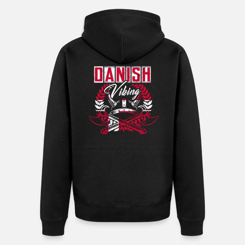 Viking danois - Veste à capuche bio Premium Unisexe - noir