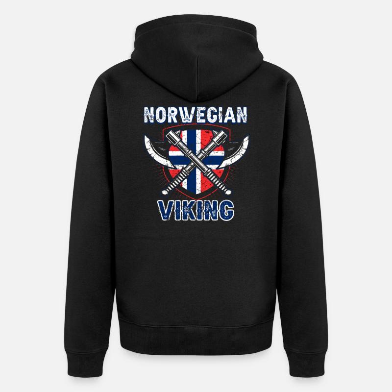 Viking norvégien - Veste à capuche bio Premium Unisexe - noir
