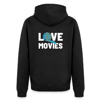 Cinéma film bobine de film télévision star rétro - Veste à capuche bio Premium Unisexe - noir - Dos - Nico (187cm)