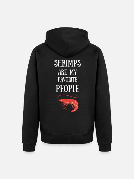 Shrimp shrimp aquarium crab animal - Unisex Premium Organic Zip Hoodie - black