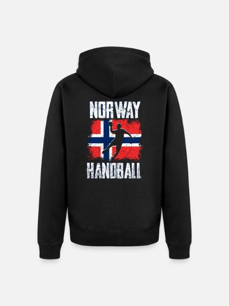 Norvège Handball - Veste à capuche bio Premium Unisexe - noir