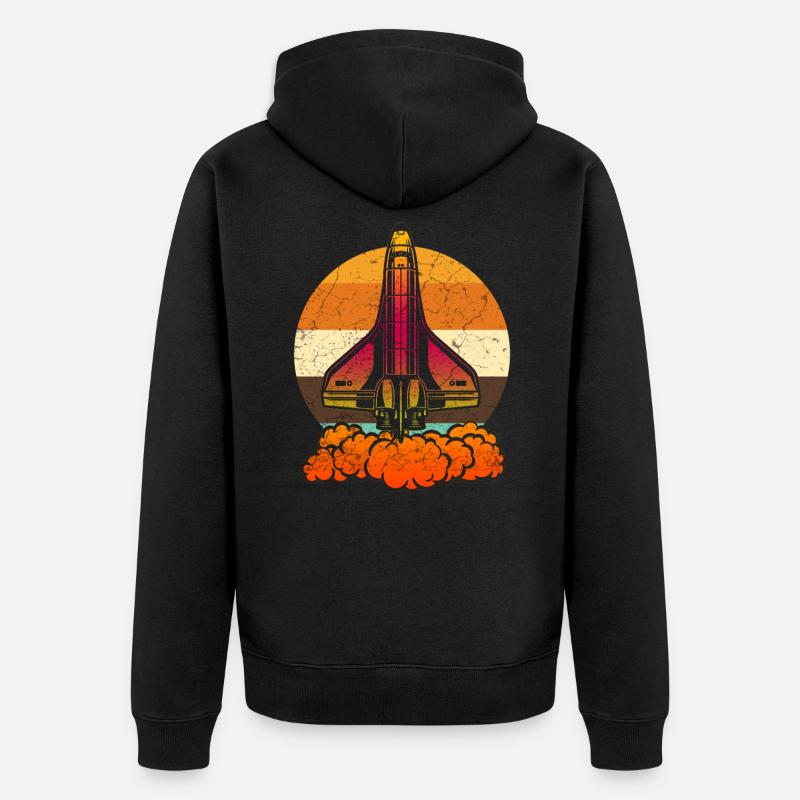 Navette spatiale - Veste à capuche bio Premium Unisexe - noir