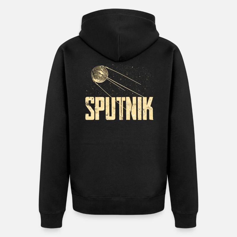Sputnik - Unisex Premium Bio Zip Hoodie - Schwarz