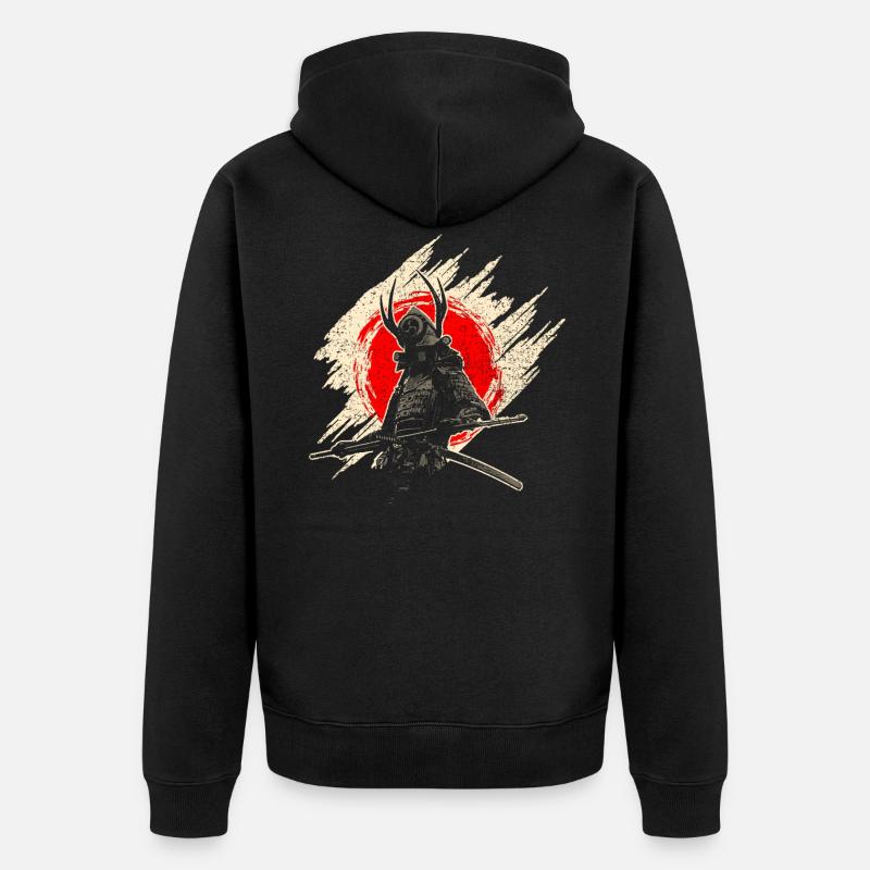 Samouraï - Veste à capuche bio Premium Unisexe - noir