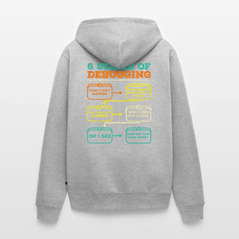 Debugging Programmierer Code Lustig Unisex Premium Bio Zip Hoodie