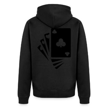 Map Icon Icon - Unisex Premium Organic Zip Hoodie - black - Back - Nico (187cm)