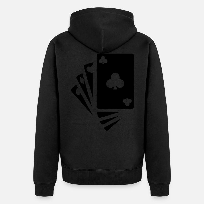 Icône de carte - Veste à capuche bio Premium Unisexe - noir