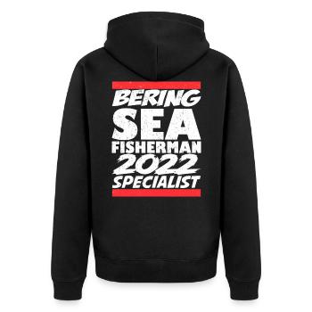 Bering Sea Fisherman 2022 Spécialiste Idée Cadeau - Veste à capuche bio Premium Unisexe - noir - Dos - Nico (187cm)