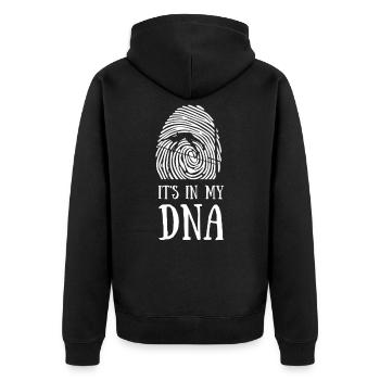 Stabhochsprung Leichtathletik sport weitsprung - Unisex Premium Bio Zip Hoodie - Schwarz - Hinten - Nico (187cm)