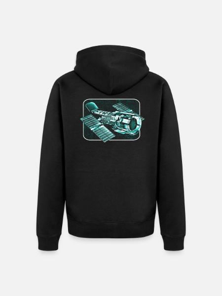 Hubble Space Telescope - Unisex Premium Organic Zip Hoodie - black
