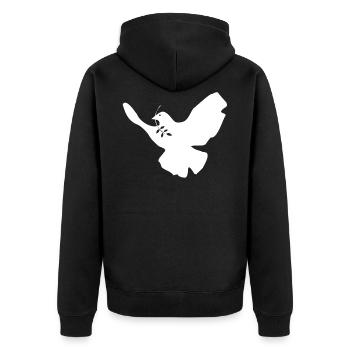 Colombe de la paix - Veste à capuche bio Premium Unisexe - noir - Dos - Nico (187cm)