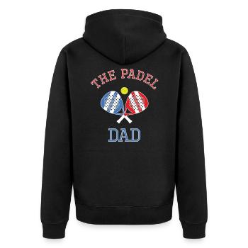 Le Padel Papa Padel Joueur Padel Tennis - Veste à capuche bio Premium Unisexe - noir - Dos - Nico (187cm)