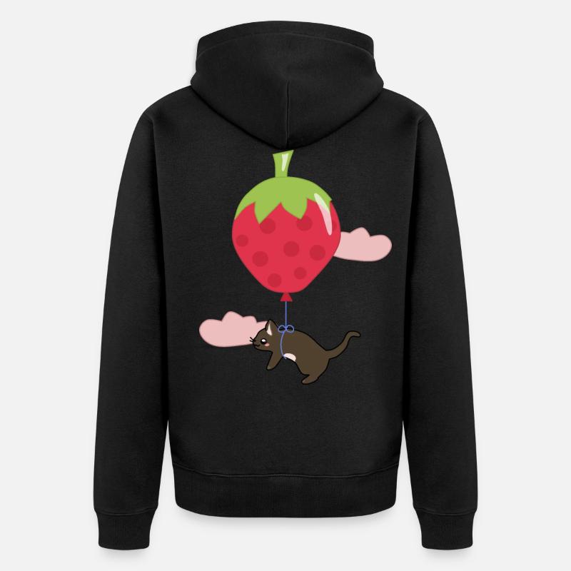 Susi le chat volant. - Veste à capuche bio Premium Unisexe - noir