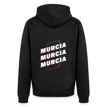 Murcie Espagne City Font Skyline Accueil - Veste à capuche bio Premium Unisexe - noir - Dos - Nico (187cm)