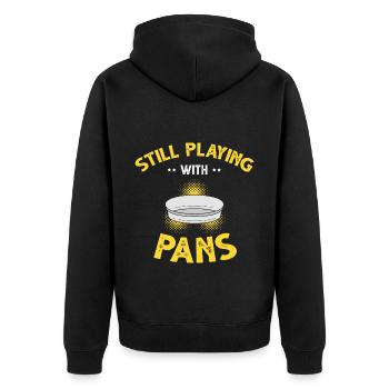 Gold Digger Gold Panning Gold Mining Designs - Unisex Premium Organic Zip Hoodie - black - Back - Nico (187cm)