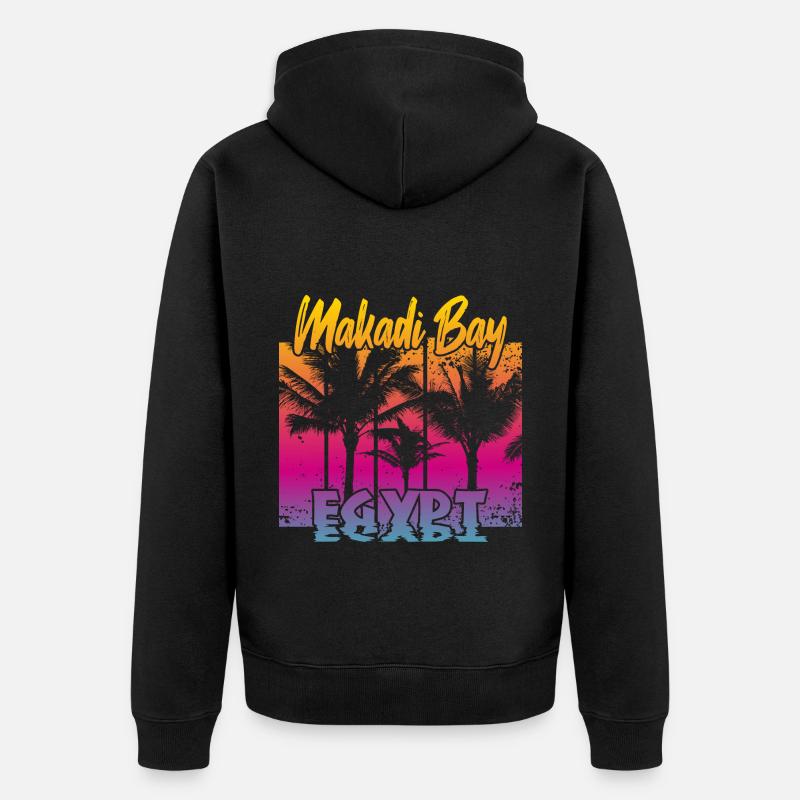Makadi Bay Égypte - Veste à capuche bio Premium Unisexe - noir