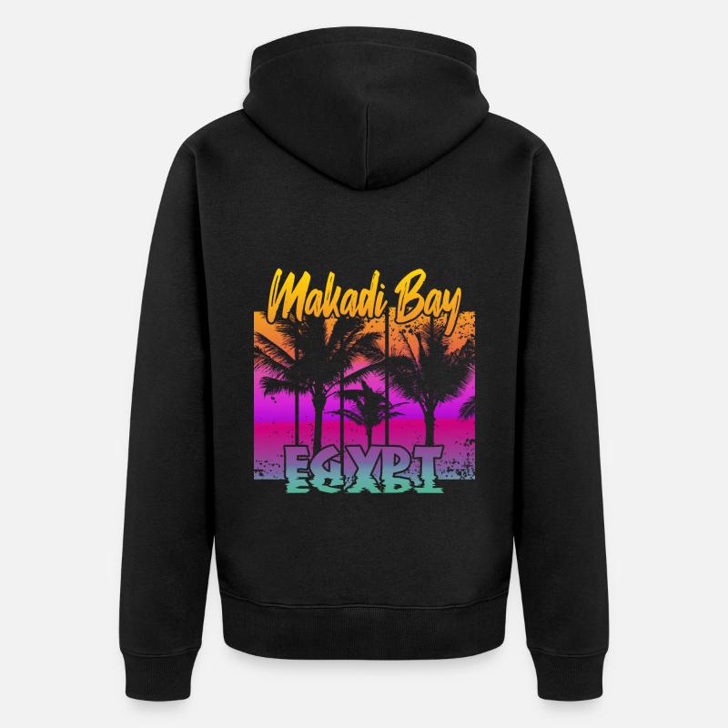 Makadi Bay Égypte - Veste à capuche bio Premium Unisexe - noir