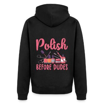 Peindre les ongles - Veste à capuche bio Premium Unisexe - noir - Dos - Nico (187cm)